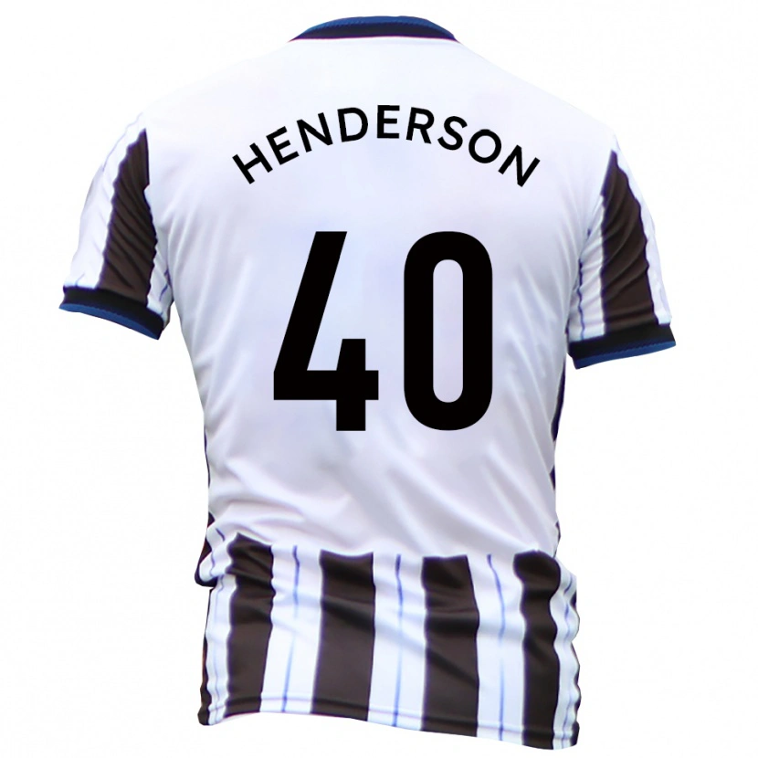 Danxen Kvinnor Ian Henderson #40 Vit Svart Bortatröja Matchtröjor 2025/26 Tröjor T-Tröja