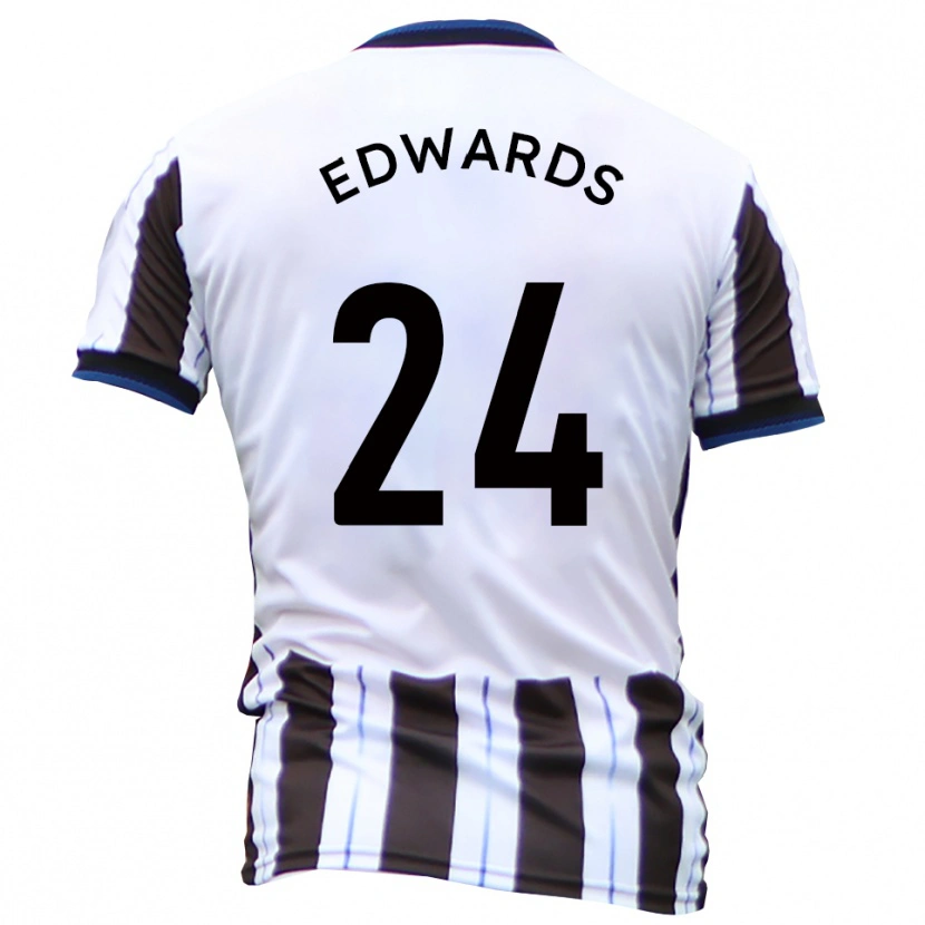 Danxen Kvinnor Corey Edwards #24 Vit Svart Bortatröja Matchtröjor 2025/26 Tröjor T-Tröja