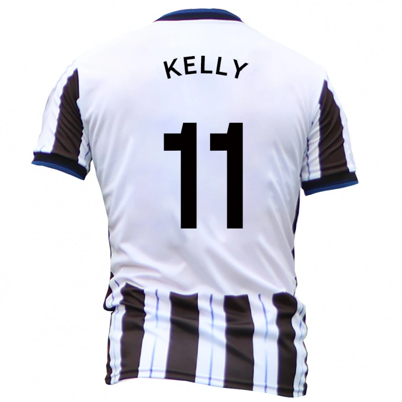 Danxen Kvinnor Oscar Kelly #11 Vit Svart Bortatröja Matchtröjor 2025/26 Tröjor T-Tröja