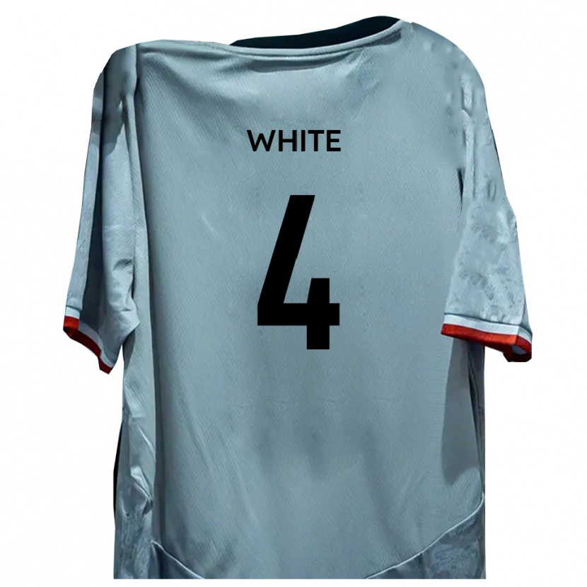 Danxen Kvinnor Tom White #4 Vit Svart Bortatröja Matchtröjor 2025/26 Tröjor T-Tröja