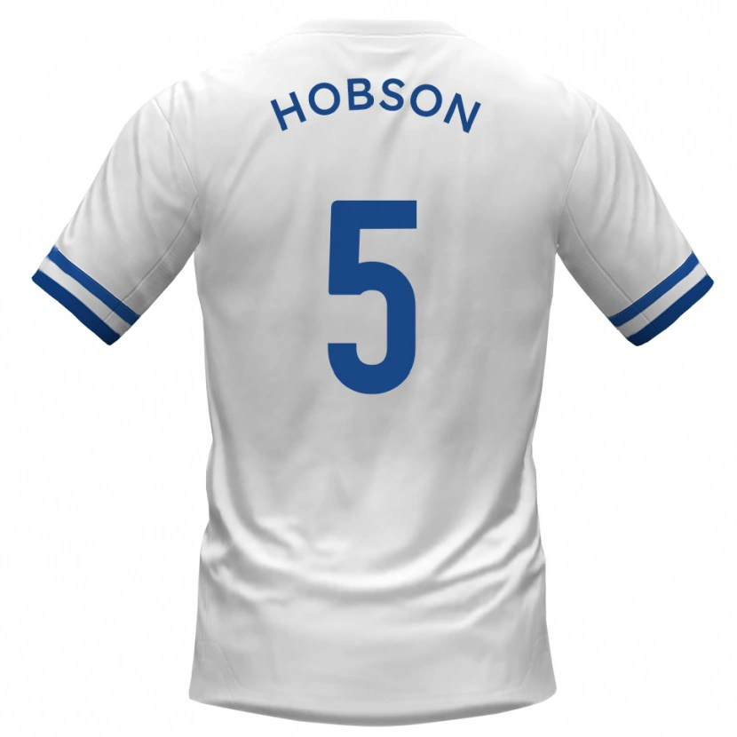 Danxen Kvinnor Shaun Hobson #5 Vit Blå Bortatröja Matchtröjor 2025/26 Tröjor T-Tröja