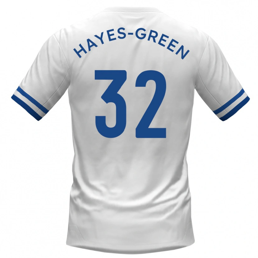 Danxen Kvinnor Charlie Hayes-Green #32 Vit Blå Bortatröja Matchtröjor 2025/26 Tröjor T-Tröja