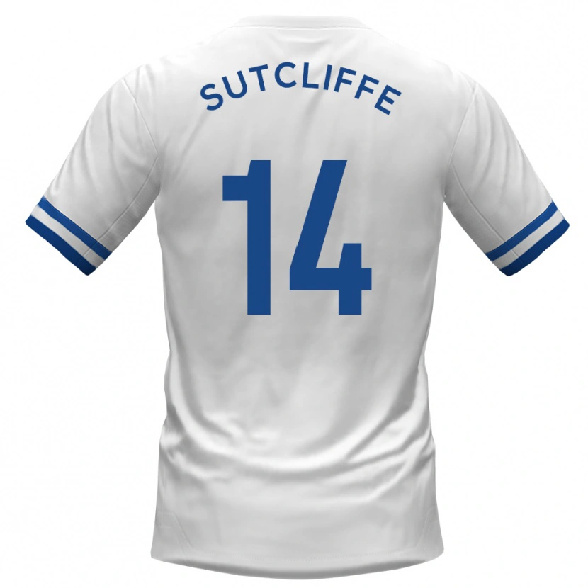 Danxen Kvinnor Harvey Sutcliffe #14 Vit Blå Bortatröja Matchtröjor 2025/26 Tröjor T-Tröja