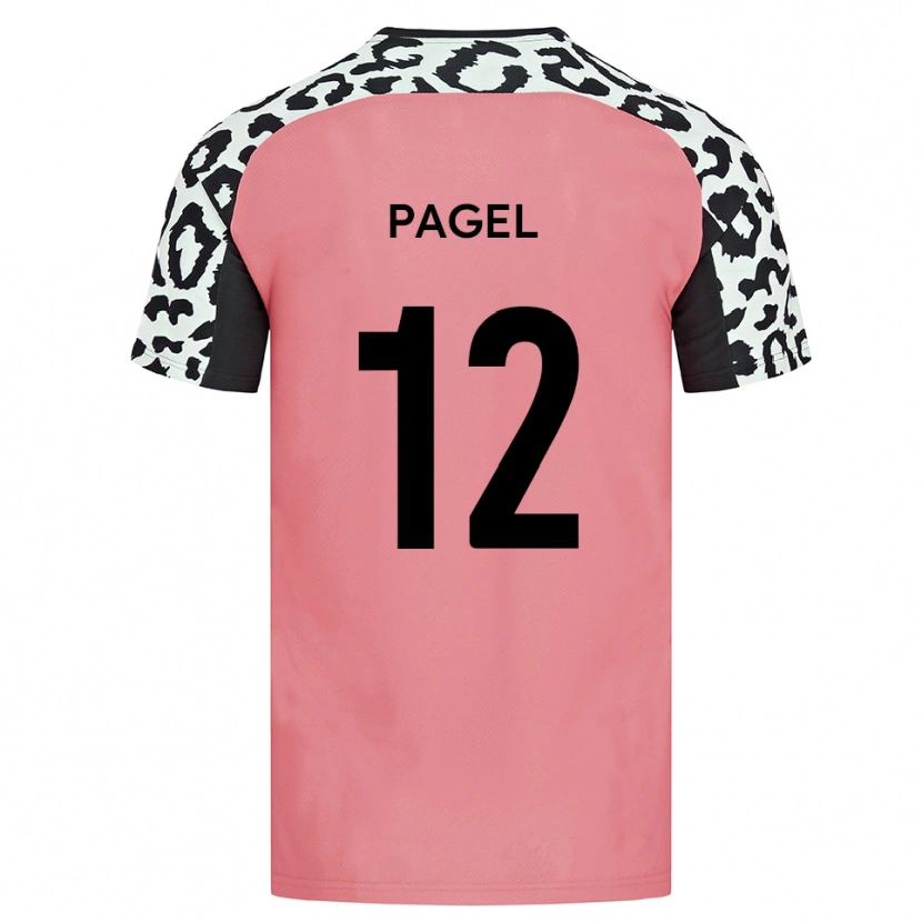 Danxen Kvinnor Fiachra Pagel #12 Rosa Svart Bortatröja Matchtröjor 2025/26 Tröjor T-Tröja