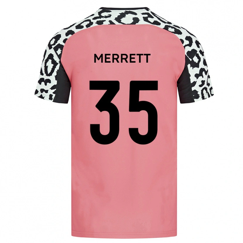 Danxen Kvinnor William Merrett #35 Rosa Svart Bortatröja Matchtröjor 2025/26 Tröjor T-Tröja