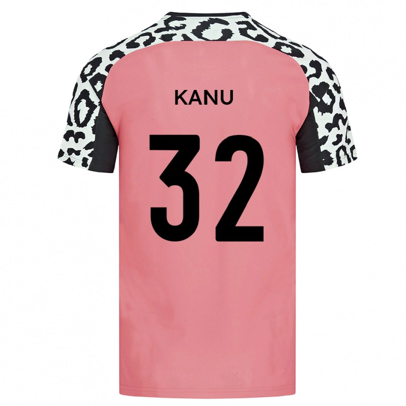 Danxen Kvinnor Abraham Kanu #32 Rosa Svart Bortatröja Matchtröjor 2025/26 Tröjor T-Tröja