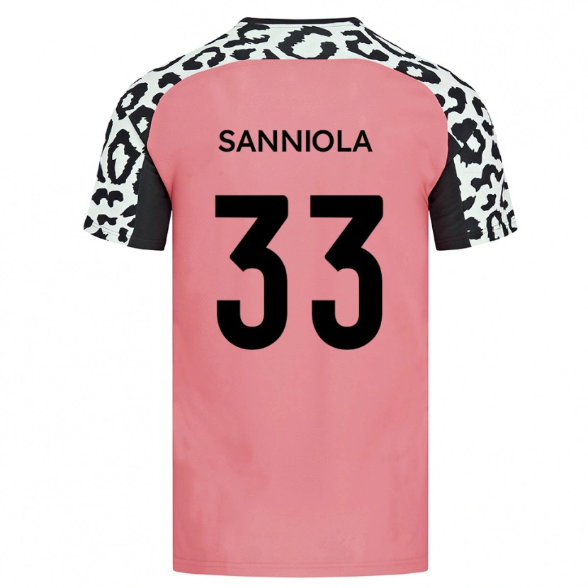 Danxen Kvinnor Keon Sanniola #33 Rosa Svart Bortatröja Matchtröjor 2025/26 Tröjor T-Tröja