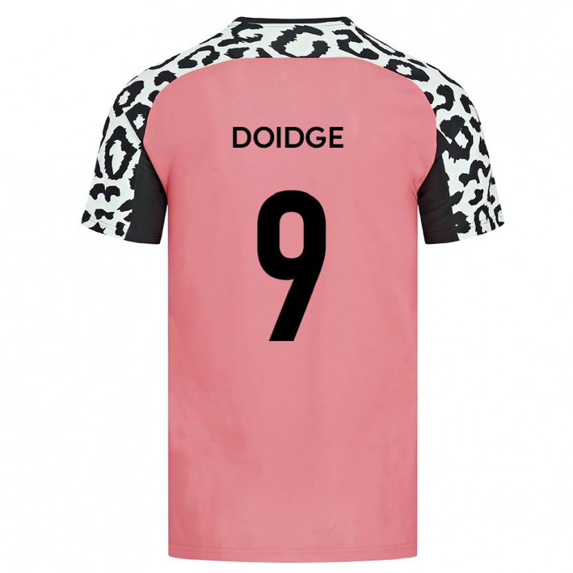 Danxen Kvinnor Christian Doidge #9 Rosa Svart Bortatröja Matchtröjor 2025/26 Tröjor T-Tröja