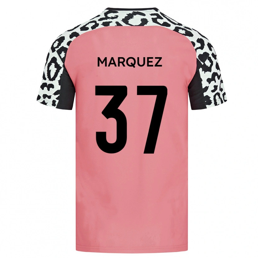 Danxen Kvinnor Jose Marquez #37 Rosa Svart Bortatröja Matchtröjor 2025/26 Tröjor T-Tröja