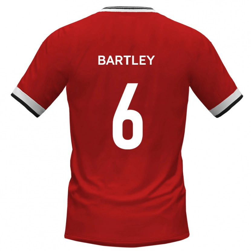 Danxen Kvinnor Ryan Bartley #6 Vit Svart Bortatröja Matchtröjor 2025/26 Tröjor T-Tröja