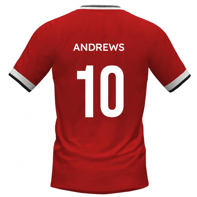 Danxen Kvinnor Corie Andrews #10 Vit Svart Bortatröja Matchtröjor 2025/26 Tröjor T-Tröja