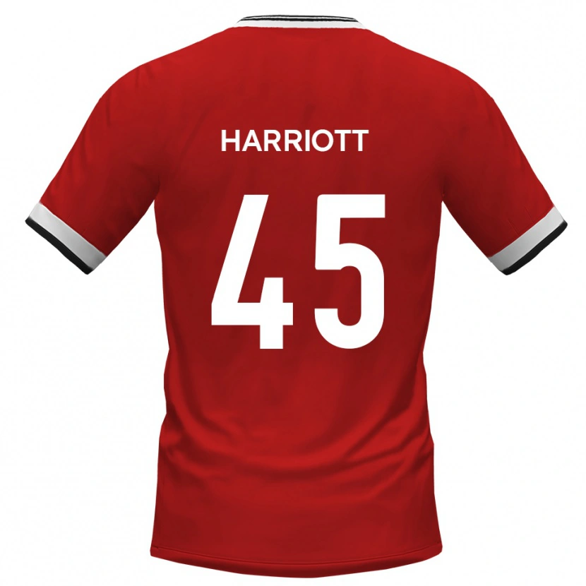 Danxen Kvinnor Callum Harriott #45 Vit Svart Bortatröja Matchtröjor 2025/26 Tröjor T-Tröja