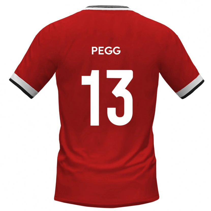 Danxen Kvinnor Lewis Pegg #13 Vit Svart Bortatröja Matchtröjor 2025/26 Tröjor T-Tröja