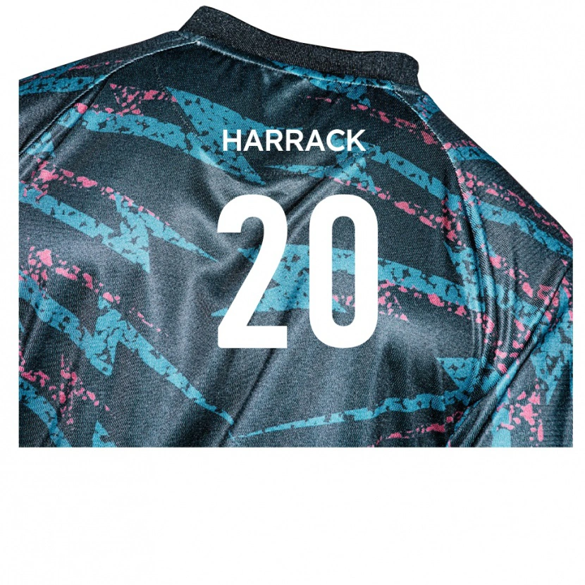 Danxen Kvinnor Kayden Harrack #20 Svart Marin Bortatröja Matchtröjor 2025/26 Tröjor T-Tröja