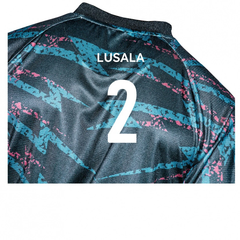 Danxen Kvinnor Dermi Lusala #2 Svart Marin Bortatröja Matchtröjor 2025/26 Tröjor T-Tröja