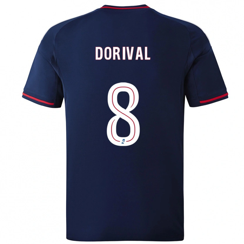 Danxen Kvinnor Pierre Dorival #8 Marin Röd Bortatröja Matchtröjor 2025/26 Tröjor T-Tröja