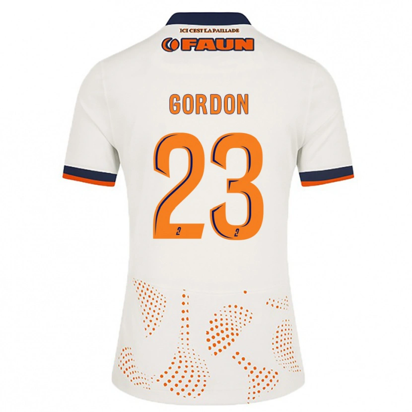 Danxen Kvinnor Sh'nia Gordon #23 Vit Orange Bortatröja Matchtröjor 2025/26 Tröjor T-Tröja
