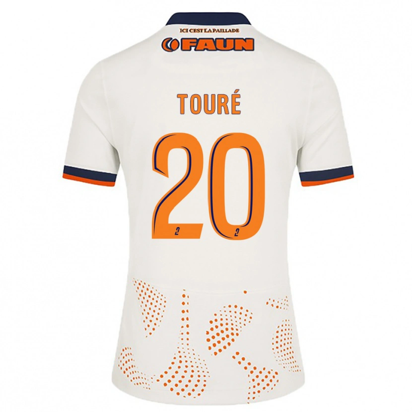 Danxen Kvinnor Birama Touré #20 Vit Orange Bortatröja Matchtröjor 2025/26 Tröjor T-Tröja