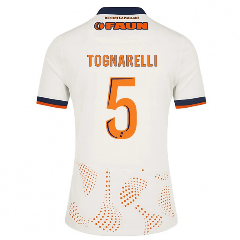 Danxen Kvinnor Angelo Tognarelli #5 Vit Orange Bortatröja Matchtröjor 2025/26 Tröjor T-Tröja