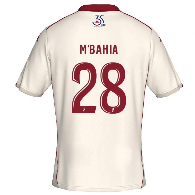 Danxen Kvinnor Ivan M'bahia #28 Vit Burgundy Bortatröja Matchtröjor 2025/26 Tröjor T-Tröja