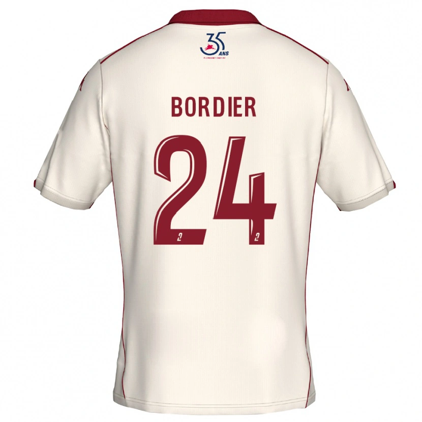 Danxen Kvinnor Emma Bordier #24 Vit Burgundy Bortatröja Matchtröjor 2025/26 Tröjor T-Tröja