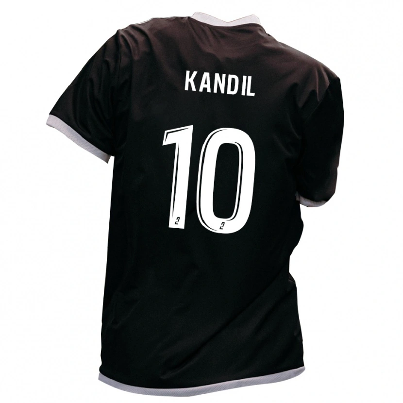 Danxen Kvinnor Nordine Kandil #10 Svart Guld Bortatröja Matchtröjor 2025/26 Tröjor T-Tröja