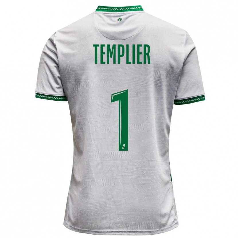 Danxen Kvinnor Emma Templier #1 Vit Grön Bortatröja Matchtröjor 2025/26 Tröjor T-Tröja