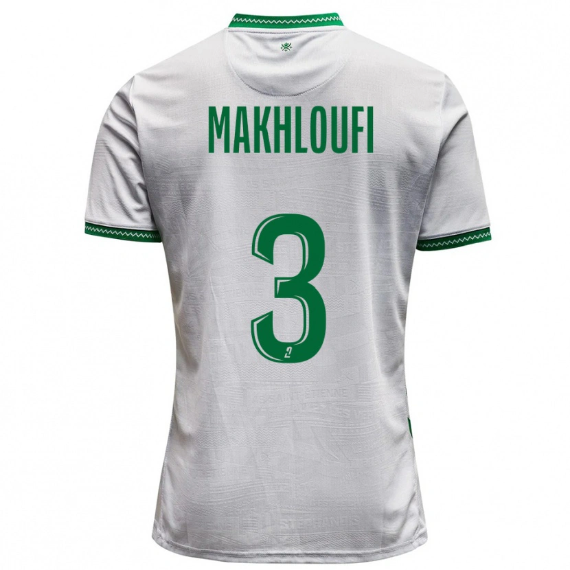 Danxen Kvinnor Maedine Makhloufi #3 Vit Grön Bortatröja Matchtröjor 2025/26 Tröjor T-Tröja