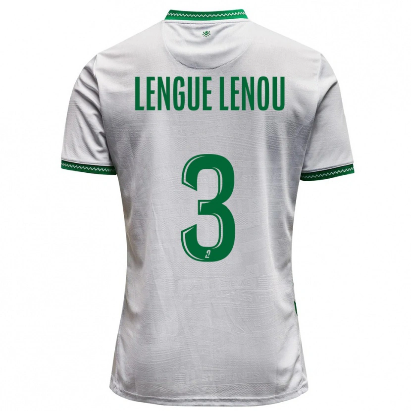 Danxen Kvinnor Maxime Lengue Lenou #3 Vit Grön Bortatröja Matchtröjor 2025/26 Tröjor T-Tröja