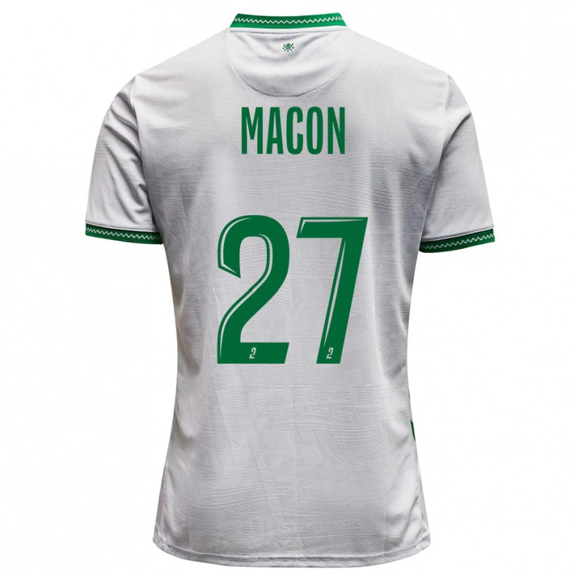 Danxen Kvinnor Yvann Maçon #27 Vit Grön Bortatröja Matchtröjor 2025/26 Tröjor T-Tröja