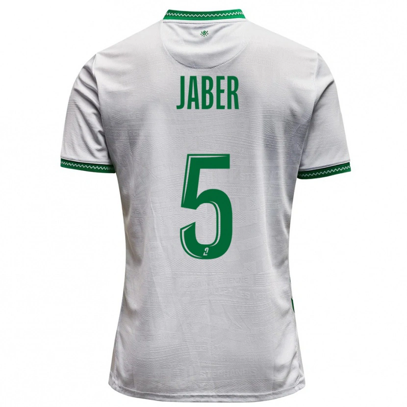 Danxen Kvinnor Mahmoud Jaber #5 Vit Grön Bortatröja Matchtröjor 2025/26 Tröjor T-Tröja