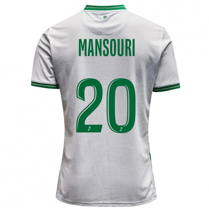 Danxen Kvinnor Ilyes Mansouri #20 Vit Grön Bortatröja Matchtröjor 2025/26 Tröjor T-Tröja