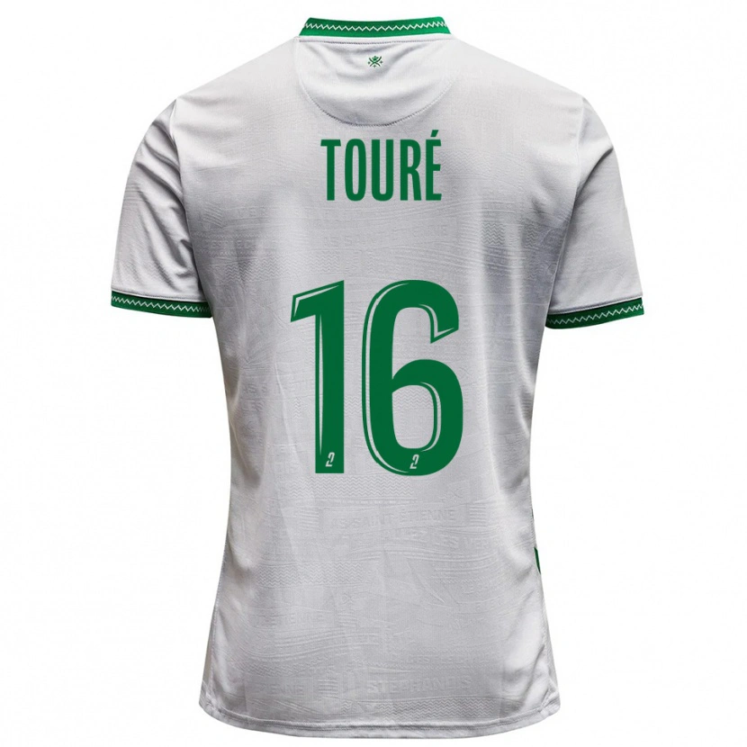 Danxen Kvinnor Issiaka Touré #16 Vit Grön Bortatröja Matchtröjor 2025/26 Tröjor T-Tröja