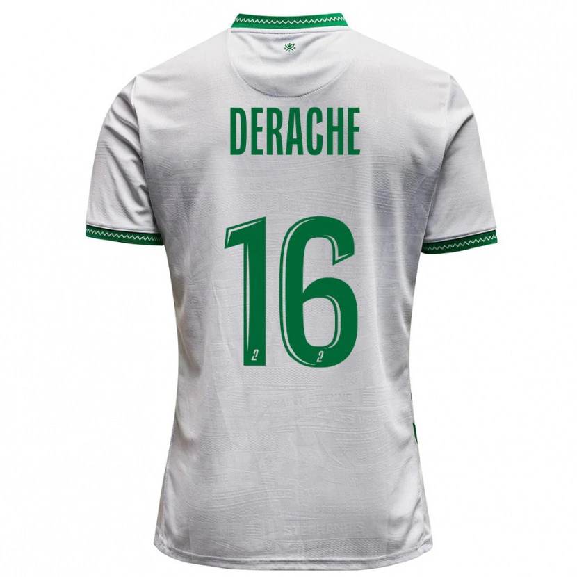 Danxen Kvinnor Joseph Derache #16 Vit Grön Bortatröja Matchtröjor 2025/26 Tröjor T-Tröja
