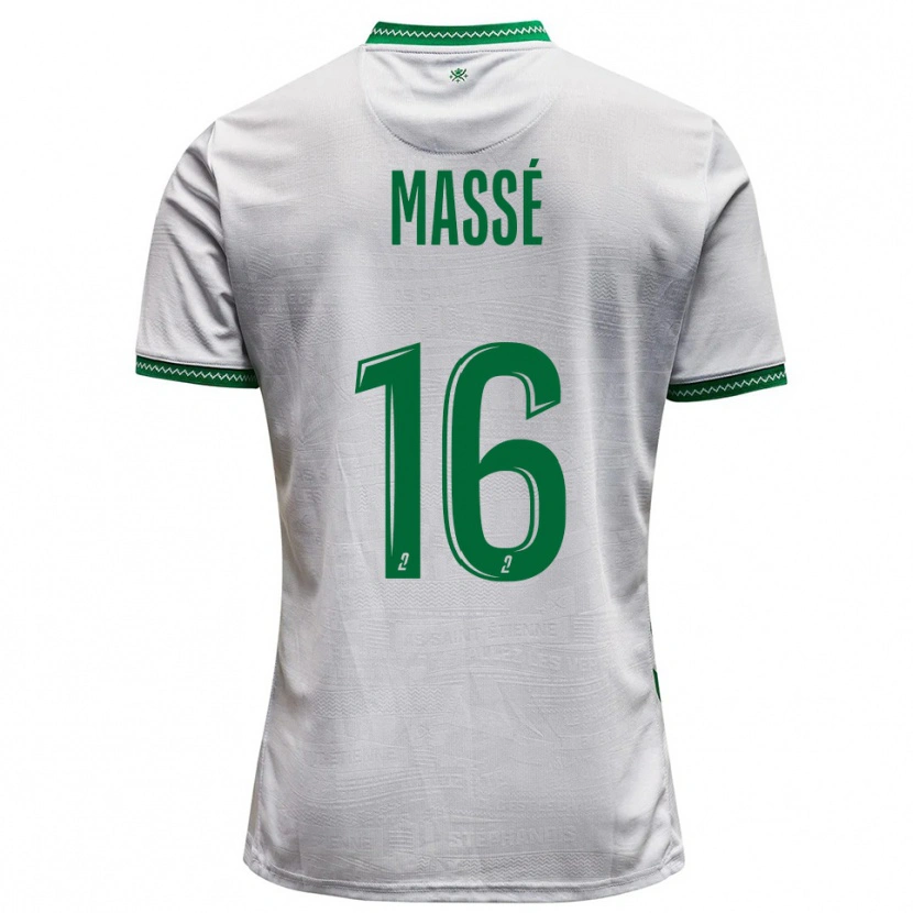 Danxen Kvinnor Maël Massé #16 Vit Grön Bortatröja Matchtröjor 2025/26 Tröjor T-Tröja