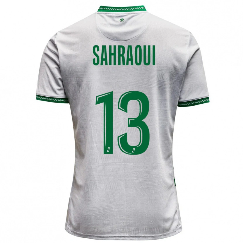 Danxen Kvinnor Jebryl Sahraoui #13 Vit Grön Bortatröja Matchtröjor 2025/26 Tröjor T-Tröja