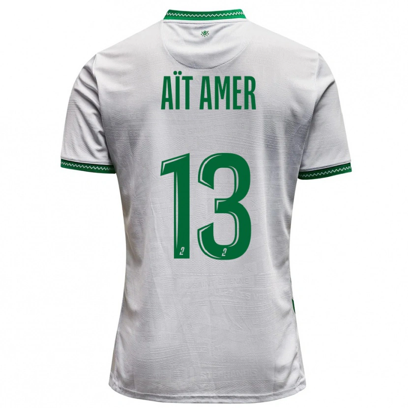 Danxen Kvinnor Rayan Aït Amer #13 Vit Grön Bortatröja Matchtröjor 2025/26 Tröjor T-Tröja