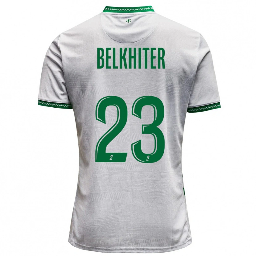 Danxen Kvinnor Morgane Belkhiter #23 Vit Grön Bortatröja Matchtröjor 2025/26 Tröjor T-Tröja