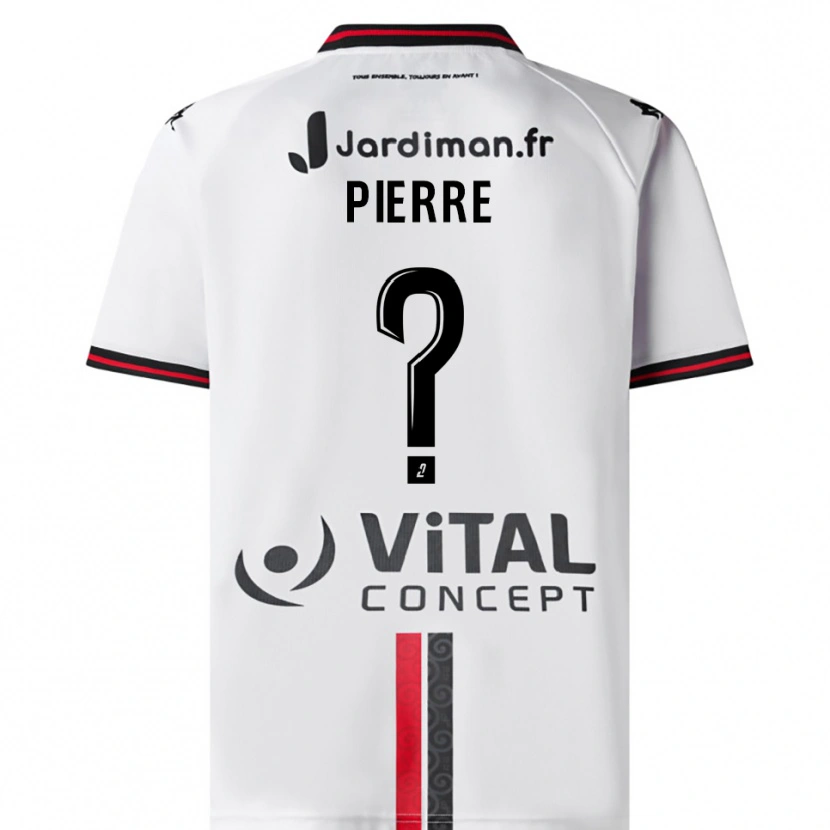 Danxen Kvinnor Henri-Mathieu Pierre #0 Vit Röd Bortatröja Matchtröjor 2025/26 Tröjor T-Tröja