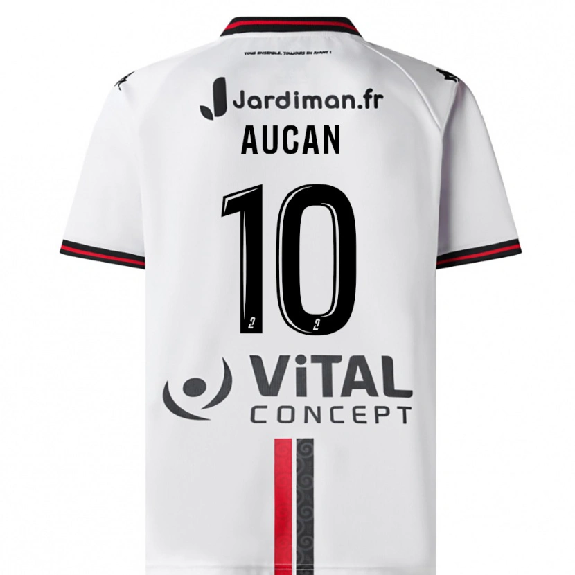 Danxen Kvinnor Ewan Aucan #10 Vit Röd Bortatröja Matchtröjor 2025/26 Tröjor T-Tröja