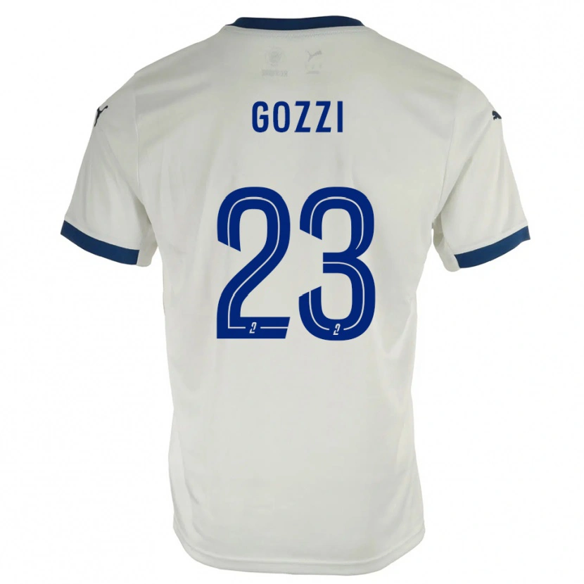 Danxen Kvinnor Paolo Gozzi #23 Vit Blå Bortatröja Matchtröjor 2025/26 Tröjor T-Tröja