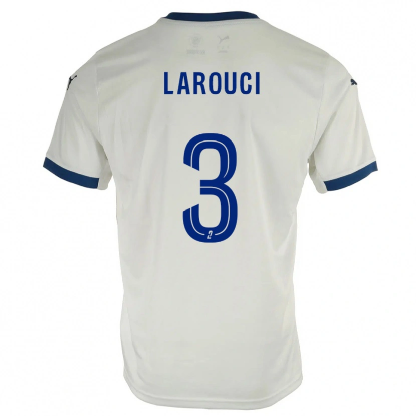 Danxen Kvinnor Yasser Larouci #3 Vit Blå Bortatröja Matchtröjor 2025/26 Tröjor T-Tröja
