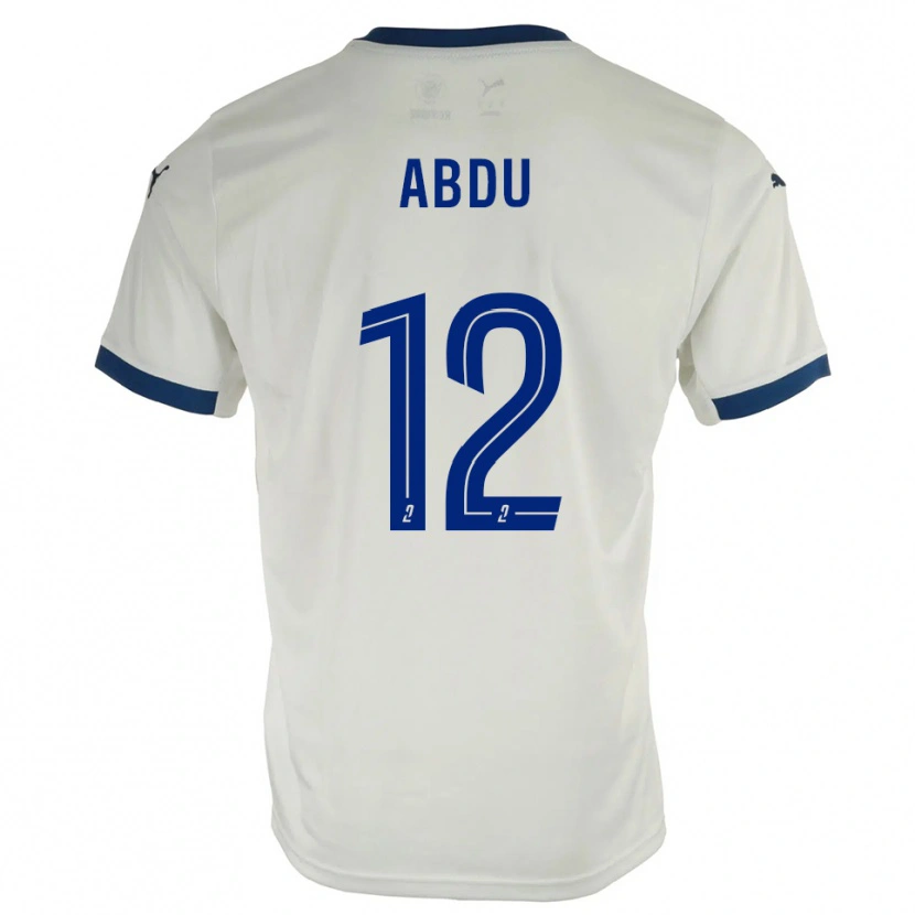 Danxen Kvinnor Abdu Conté #12 Vit Blå Bortatröja Matchtröjor 2025/26 Tröjor T-Tröja