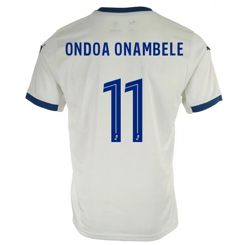 Danxen Kvinnor Fred Ondoa Onambele #11 Vit Blå Bortatröja Matchtröjor 2025/26 Tröjor T-Tröja