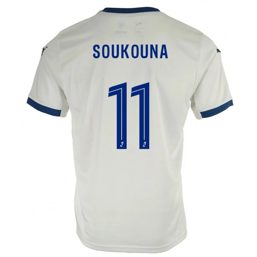 Danxen Kvinnor Idrissa Soukouna #11 Vit Blå Bortatröja Matchtröjor 2025/26 Tröjor T-Tröja