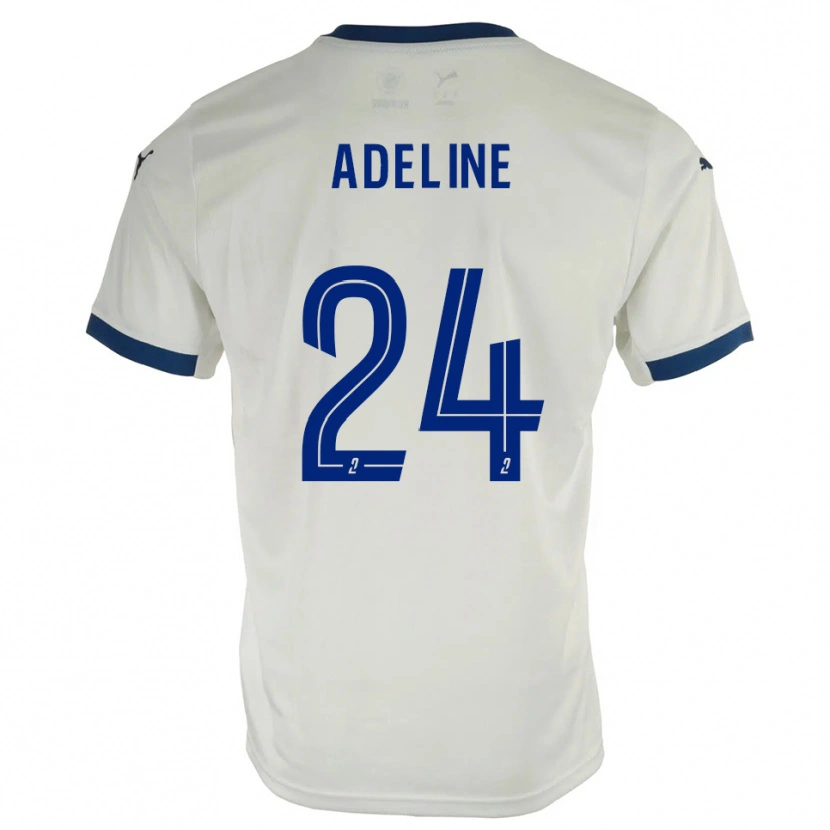 Danxen Kvinnor Martin Adeline #24 Vit Blå Bortatröja Matchtröjor 2025/26 Tröjor T-Tröja