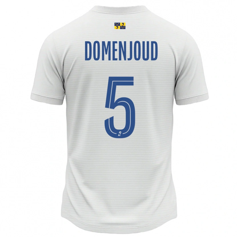 Danxen Kvinnor Elsa Domenjoud #5 Vit Blå Bortatröja Matchtröjor 2025/26 Tröjor T-Tröja