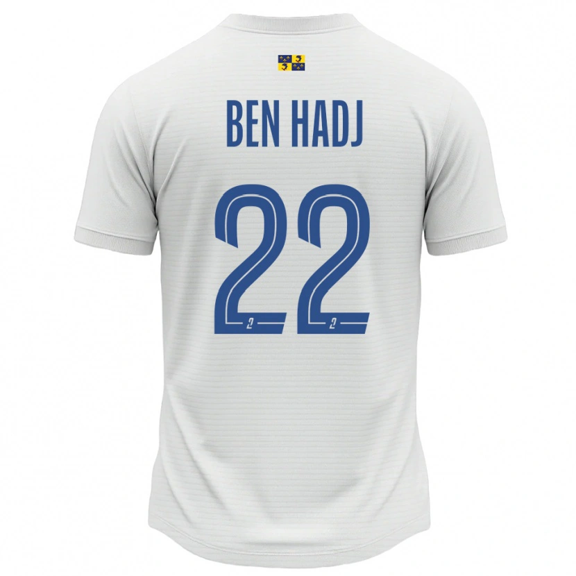 Danxen Kvinnor Yosra Ben Hadj #22 Vit Blå Bortatröja Matchtröjor 2025/26 Tröjor T-Tröja
