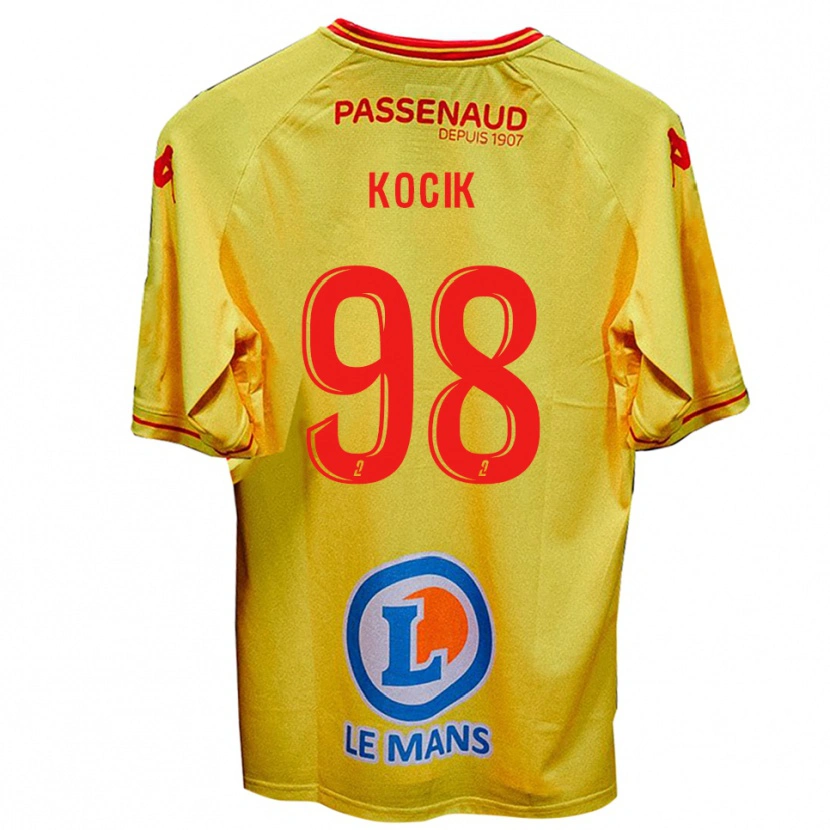 Danxen Kvinnor Nicolas Kocik #98 Gul Bortatröja Matchtröjor 2025/26 Tröjor T-Tröja