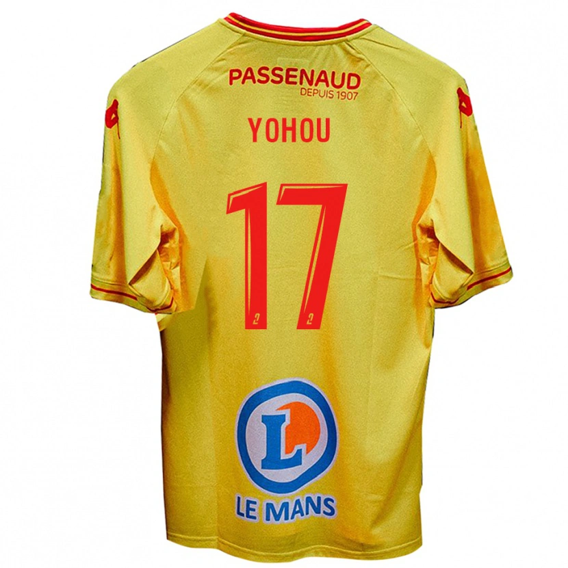 Danxen Kvinnor Samuel Yohou #17 Gul Bortatröja Matchtröjor 2025/26 Tröjor T-Tröja